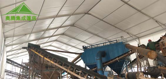 在甘肅,這種廠房很流行,砂石廠都在用